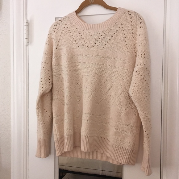 Lucky Brand Sweaters - 🍍 Lucky Brand Loose Knit Tie Back Cream Sweater